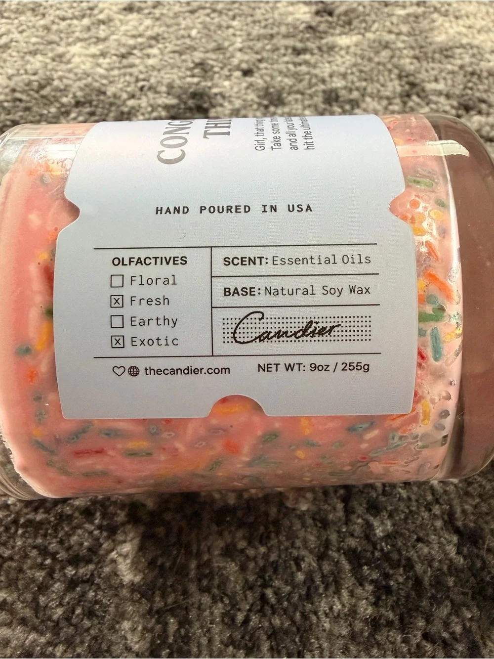 Congrats Pink Sprinkle Celebration Candle